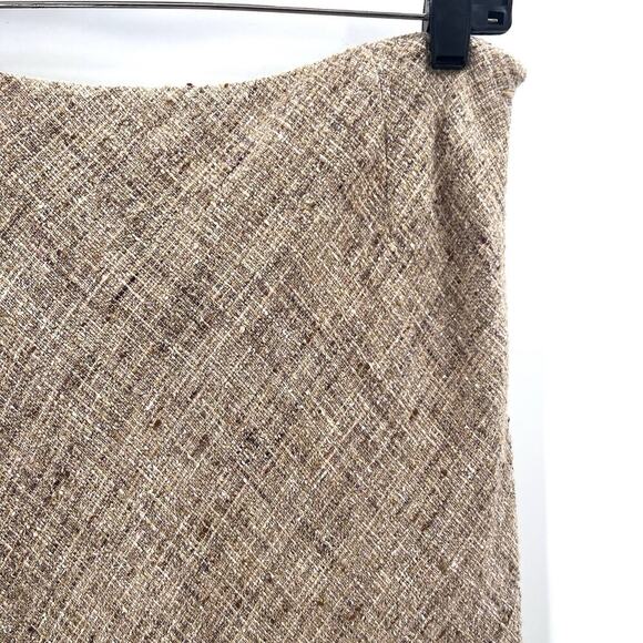 Vintage Gianfranco Ferre Brown Wool Silk Blend Pencil Skirt Size 42 - Picture 2 of 7